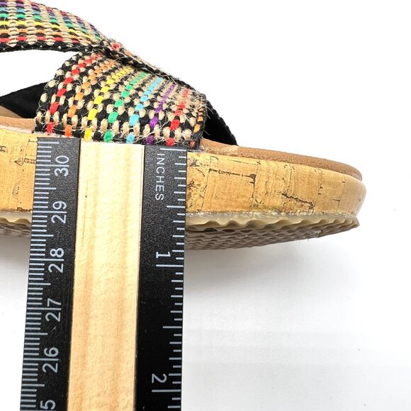 Skechers Cali Womens Beverlee Delighted Wedge Vegan Sandals Rainbow Multicolor - Picture 14 of 15